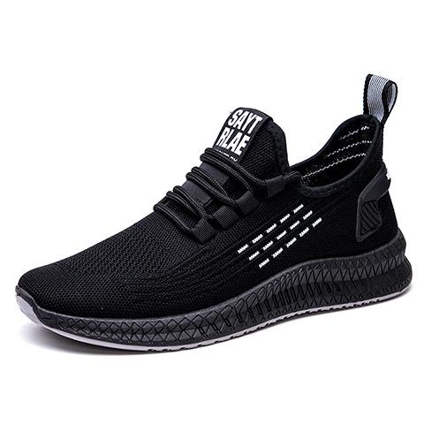 Men Black Woven Casual Shoes