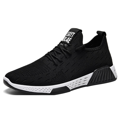 Black Stretch Fabric Shoes For Men