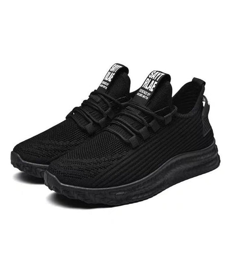 Men Breathable Lace-Up Front Running Shoes